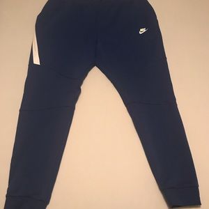 Nike Blue & White XXL Tapered Fit Joggers